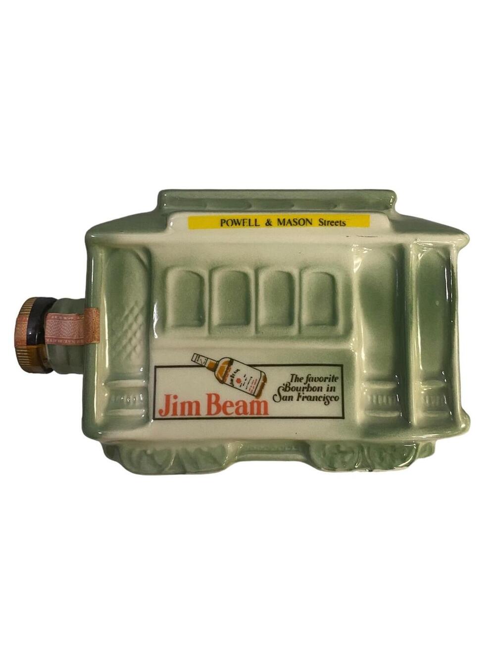 Jim Beam San Francisco Powell & Mason Street Trolley Car Decanter Green